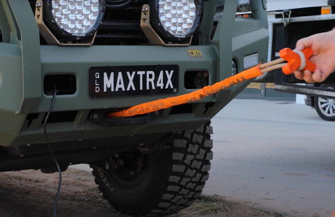 Maxtrax winch rope in use